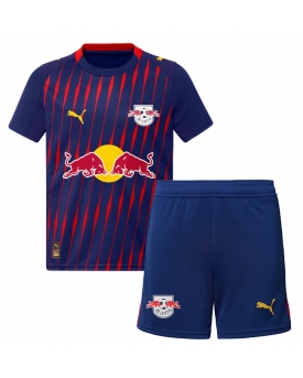 Billige Fotballdrakt RB Leipzig Replika Bortedraktsett Barn 2025-26 Kortermet (med bukser)